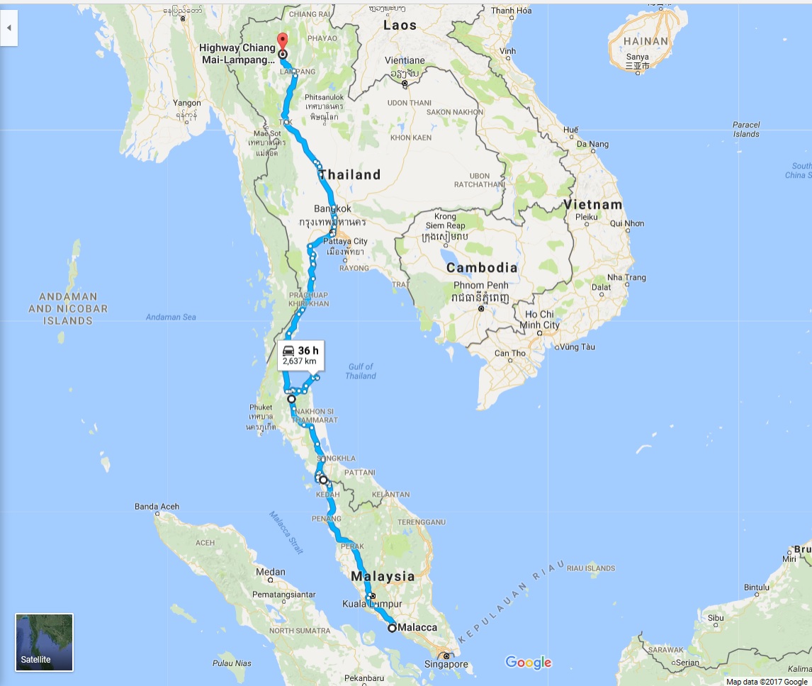泰国清迈-曼谷-华欣-苏梅-丽贝-宋卡-马来西亚槟城-吉隆坡-马六甲六千多公里自驾行 ... ... ... ...