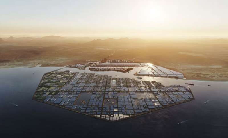沙特新未來城项目的漂浮工业城市Oxagon